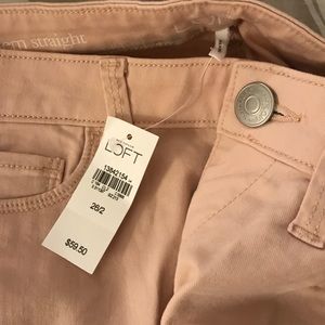 NWT Loft cuffed Capri pale pink jeans